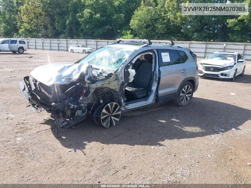 2022 Volkswagen Taos 1.5T Se VIN: 3VVPX7B25NM070388 Lot: 42708530