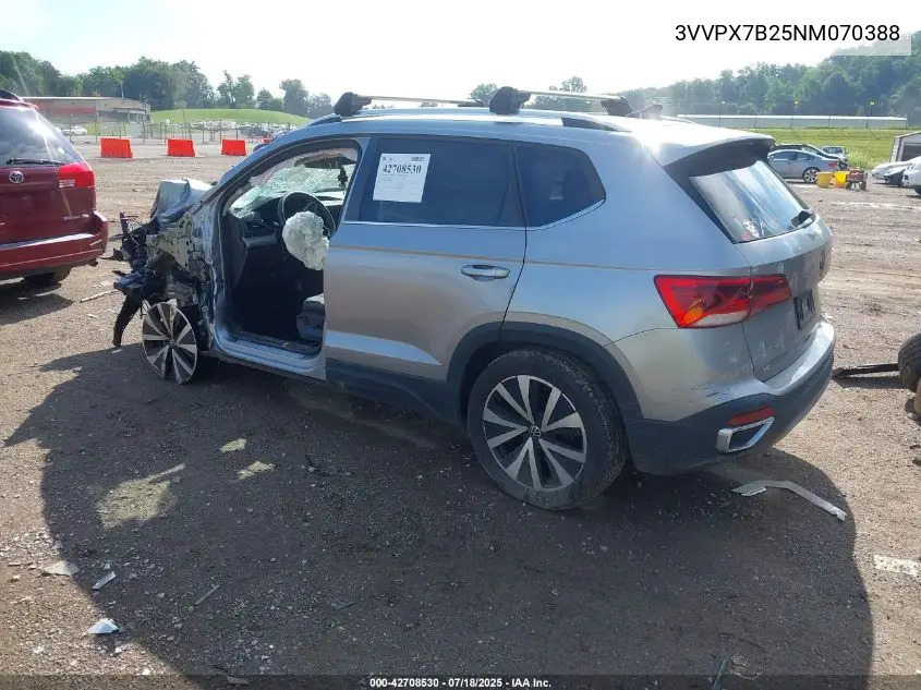 2022 Volkswagen Taos 1.5T Se VIN: 3VVPX7B25NM070388 Lot: 42708530