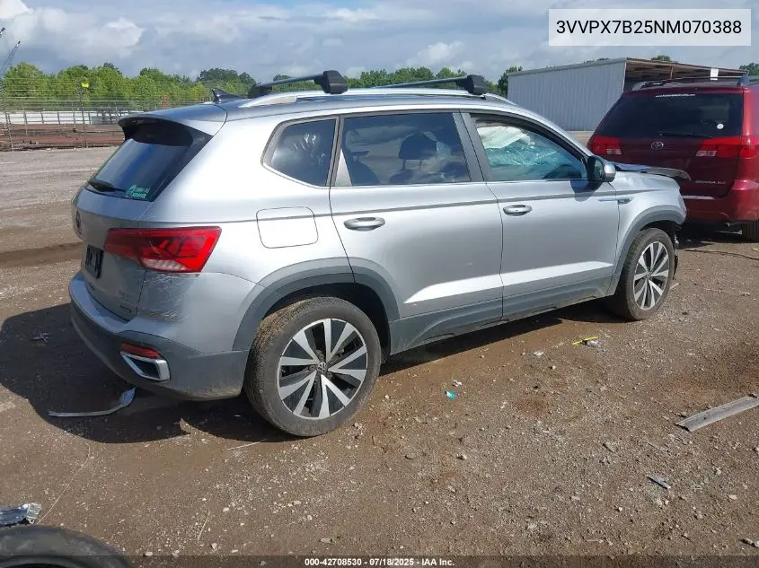 2022 Volkswagen Taos 1.5T Se VIN: 3VVPX7B25NM070388 Lot: 42708530