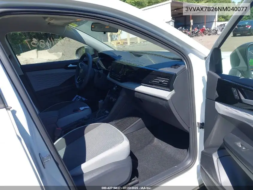 2022 Volkswagen Taos 1.5T S VIN: 3VVAX7B26NM040077 Lot: 42716837