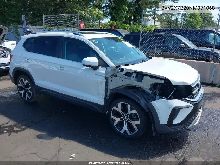 2022 Volkswagen Taos 1.5T Sel VIN: 3VV2X7B20NM071068 Lot: 42786697