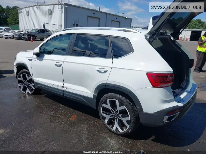 2022 Volkswagen Taos 1.5T Sel VIN: 3VV2X7B20NM071068 Lot: 42786697