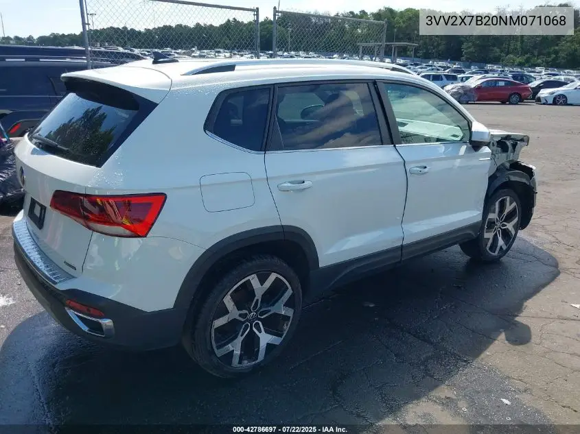 2022 Volkswagen Taos 1.5T Sel VIN: 3VV2X7B20NM071068 Lot: 42786697