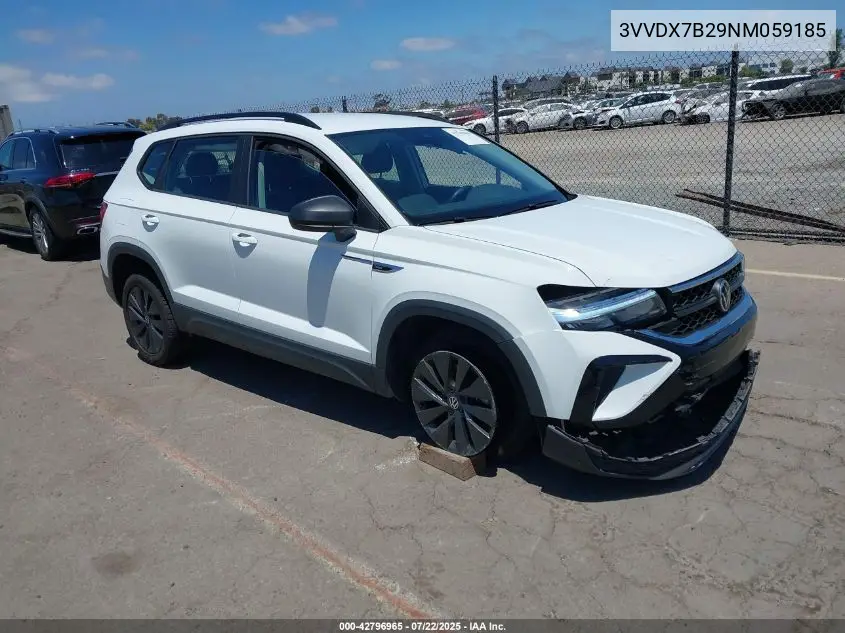 2022 Volkswagen Taos 1.5T S VIN: 3VVDX7B29NM059185 Lot: 42796965