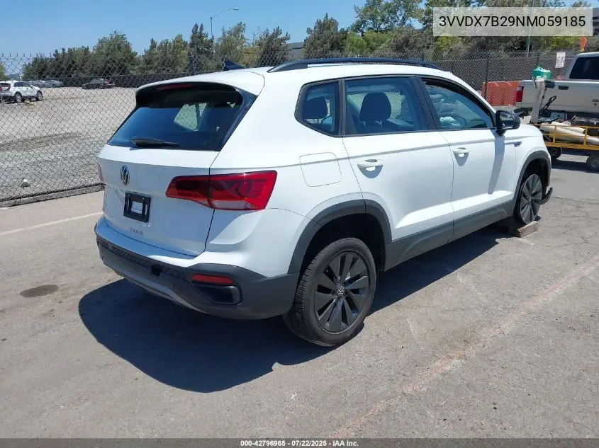 2022 Volkswagen Taos 1.5T S VIN: 3VVDX7B29NM059185 Lot: 42796965