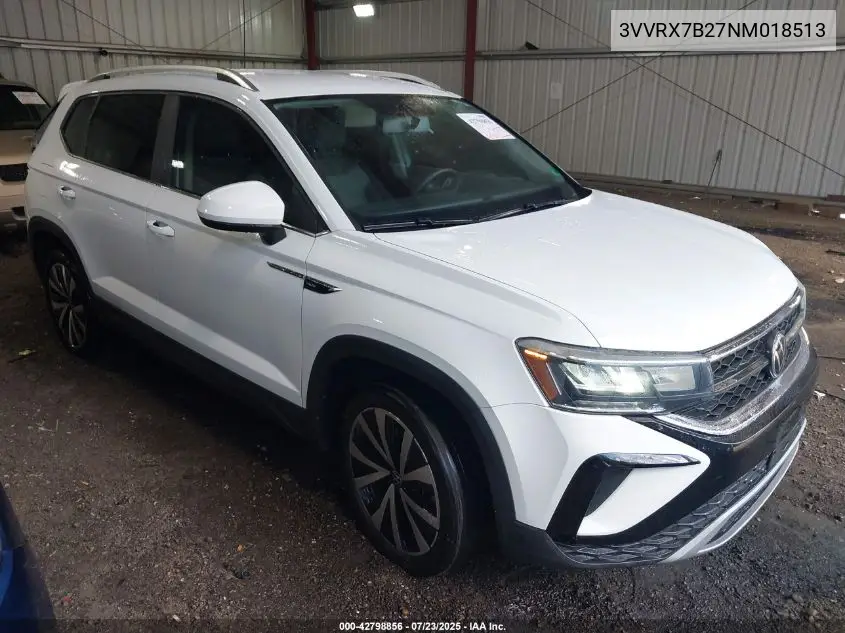2022 Volkswagen Taos 1.5T Se VIN: 3VVRX7B27NM018513 Lot: 42798856