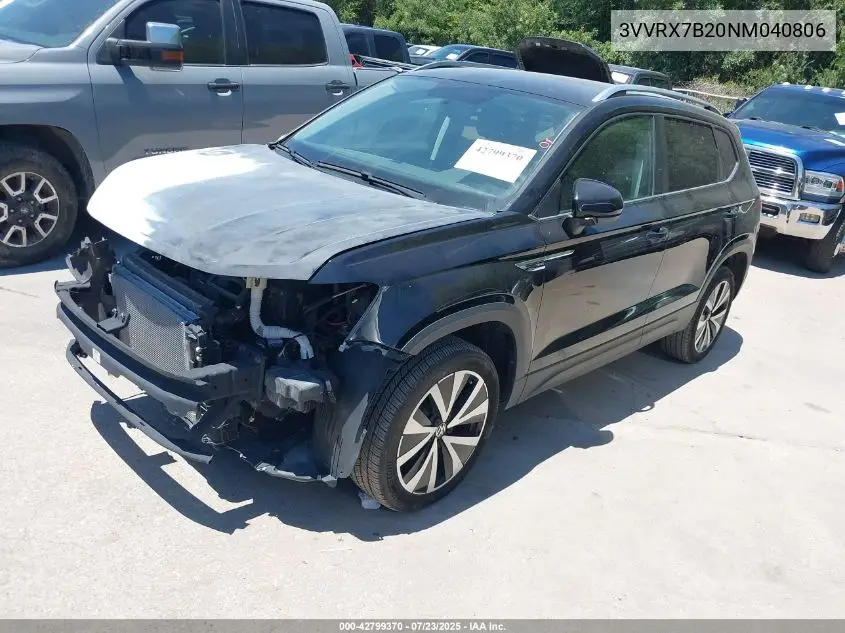2022 Volkswagen Taos 1.5T Se VIN: 3VVRX7B20NM040806 Lot: 42799370