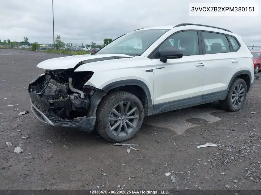 2023 Volkswagen Taos S VIN: 3VVCX7B2XPM380151 Lot: 12338475