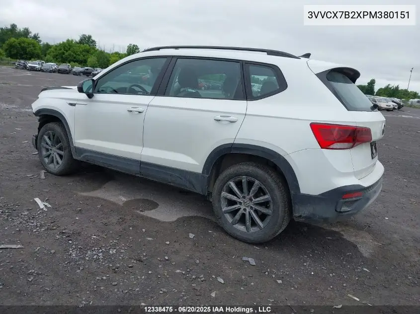 2023 Volkswagen Taos S VIN: 3VVCX7B2XPM380151 Lot: 12338475