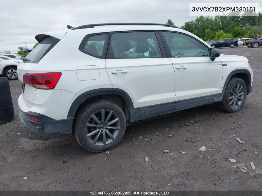 2023 Volkswagen Taos S VIN: 3VVCX7B2XPM380151 Lot: 12338475