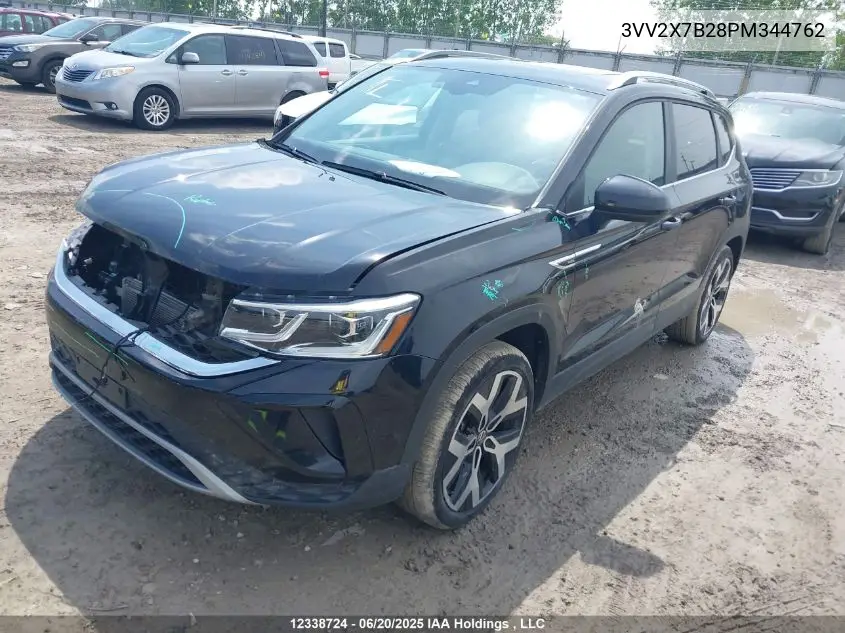 2023 Volkswagen Taos Highline VIN: 3VV2X7B28PM344762 Lot: 12338724