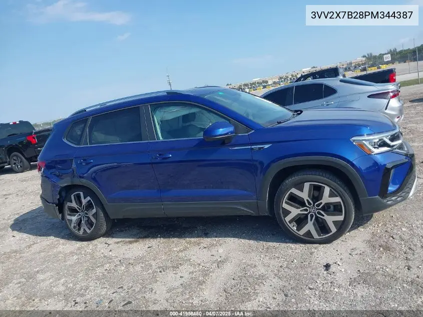 2023 Volkswagen Taos 1.5T Sel VIN: 3VV2X7B28PM344387 Lot: 41958480