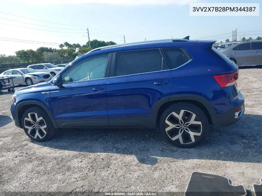 2023 Volkswagen Taos 1.5T Sel VIN: 3VV2X7B28PM344387 Lot: 41958480