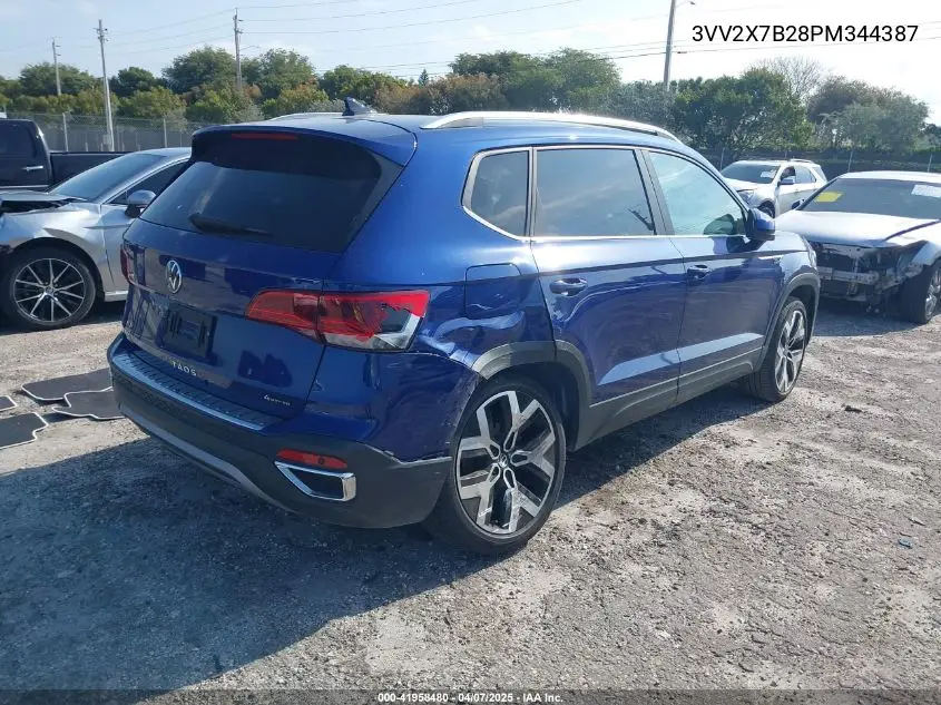 2023 Volkswagen Taos 1.5T Sel VIN: 3VV2X7B28PM344387 Lot: 41958480