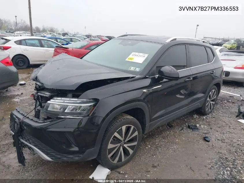 2023 Volkswagen Taos 1.5T Se VIN: 3VVNX7B27PM336553 Lot: 42012375