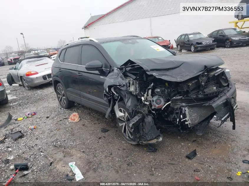 2023 Volkswagen Taos 1.5T Se VIN: 3VVNX7B27PM336553 Lot: 42012375