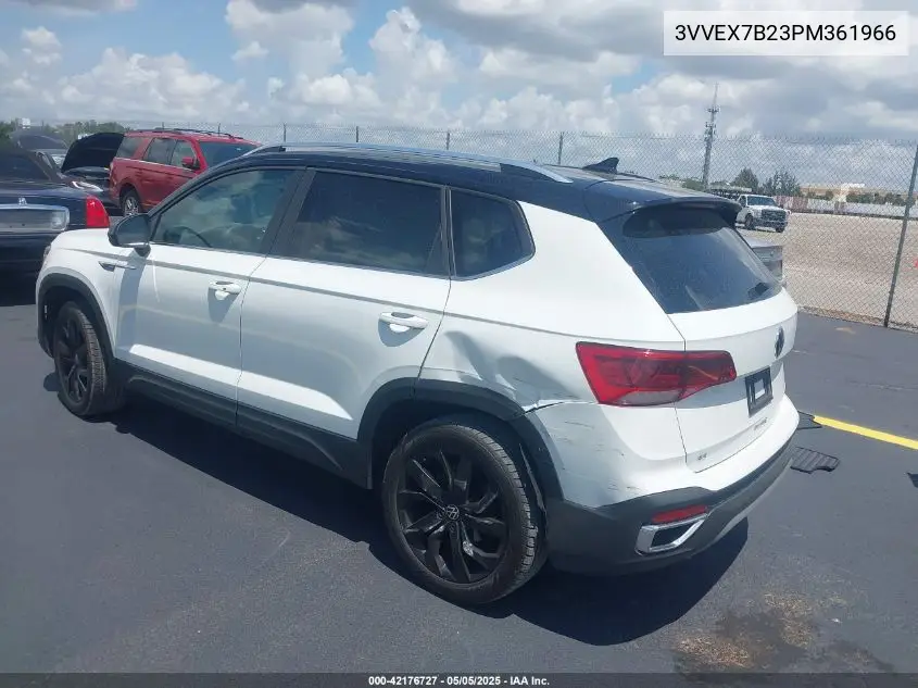 2023 Volkswagen Taos 1.5T Se VIN: 3VVEX7B23PM361966 Lot: 42176727