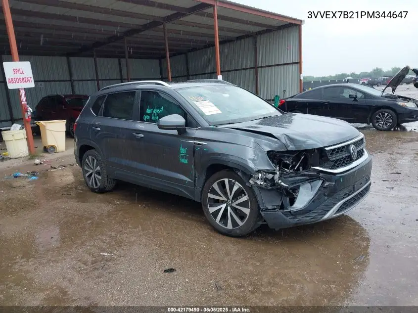 2023 Volkswagen Taos 1.5T Se VIN: 3VVEX7B21PM344647 Lot: 42179490