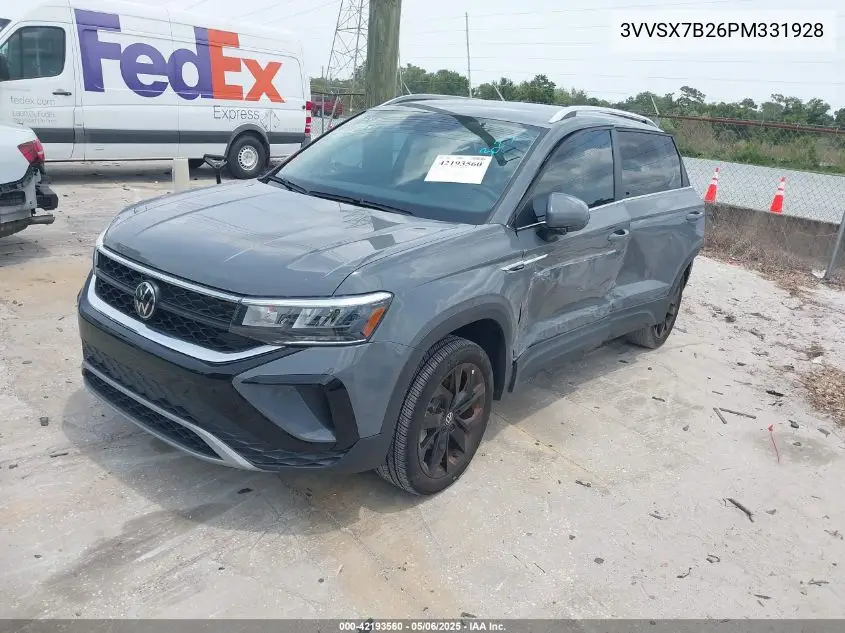 2023 Volkswagen Taos 1.5T Se VIN: 3VVSX7B26PM331928 Lot: 42193560