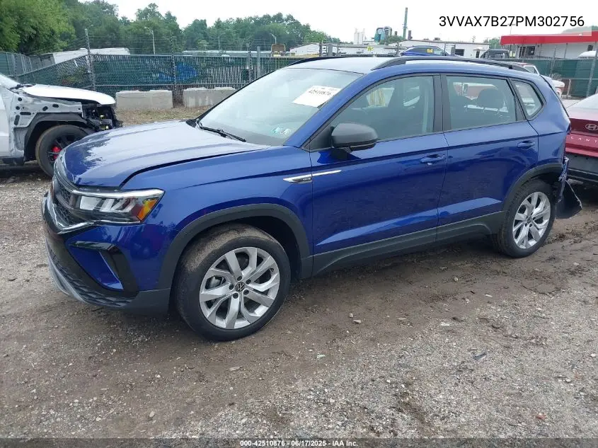 2023 Volkswagen Taos 1.5T S VIN: 3VVAX7B27PM302756 Lot: 42510876