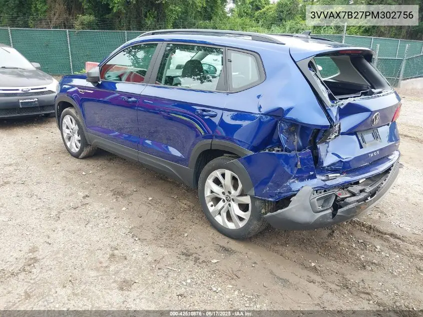 2023 Volkswagen Taos 1.5T S VIN: 3VVAX7B27PM302756 Lot: 42510876