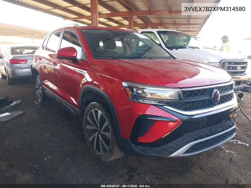 2023 Volkswagen Taos 1.5T Se VIN: 3VVEX7B2XPM314580 Lot: 42530747