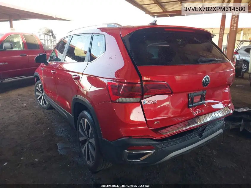 2023 Volkswagen Taos 1.5T Se VIN: 3VVEX7B2XPM314580 Lot: 42530747