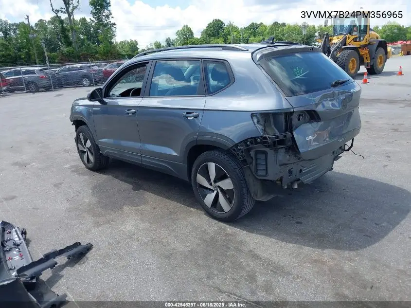 2023 Volkswagen Taos 1.5T S VIN: 3VVMX7B24PM356965 Lot: 42545397