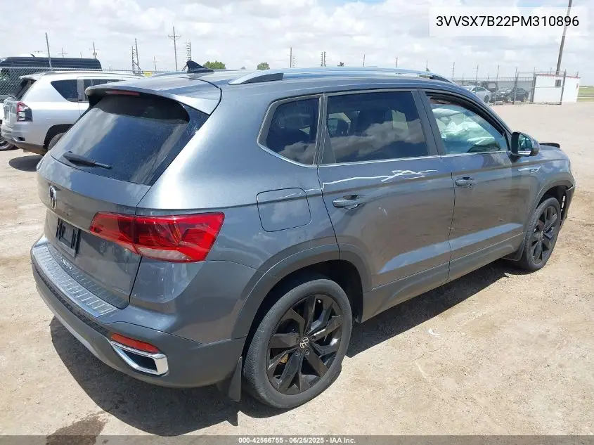 2023 Volkswagen Taos 1.5T Se VIN: 3VVSX7B22PM310896 Lot: 42566755