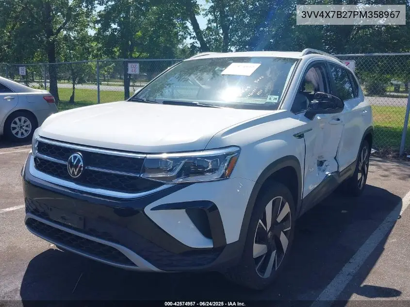 2023 Volkswagen Taos 1.5T Sel VIN: 3VV4X7B27PM358967 Lot: 42574957