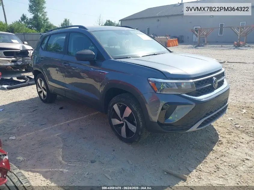2023 Volkswagen Taos 1.5T S VIN: 3VVMX7B22PM364322 Lot: 42581478