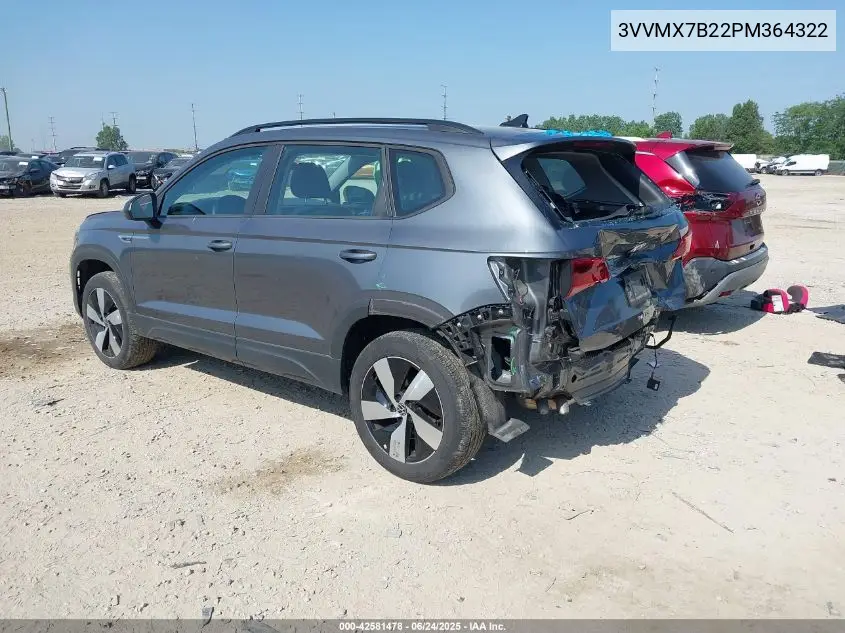 2023 Volkswagen Taos 1.5T S VIN: 3VVMX7B22PM364322 Lot: 42581478