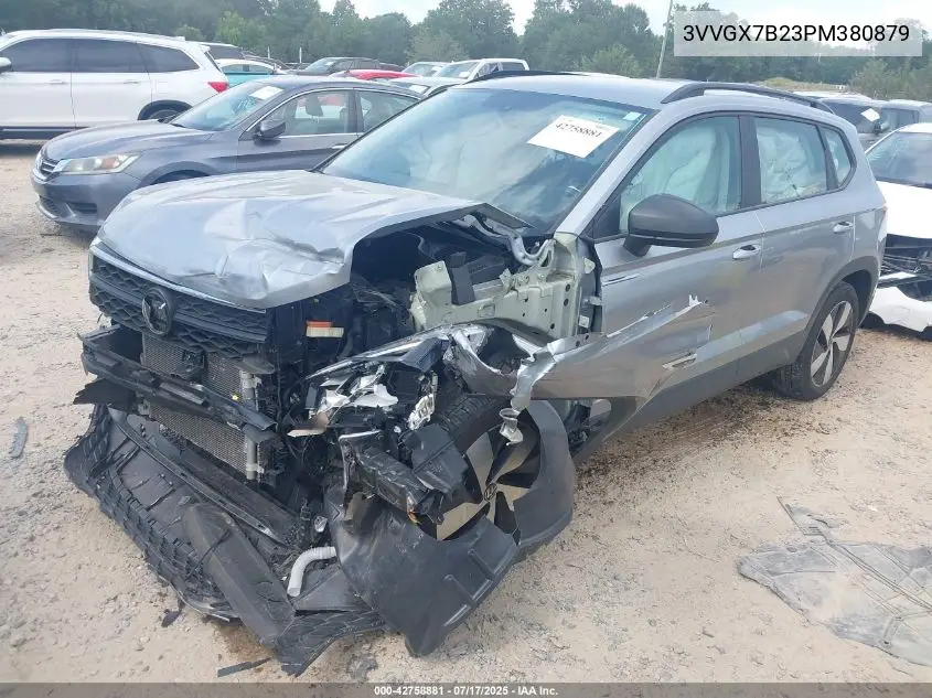 2023 Volkswagen Taos 1.5T S VIN: 3VVGX7B23PM380879 Lot: 42758881