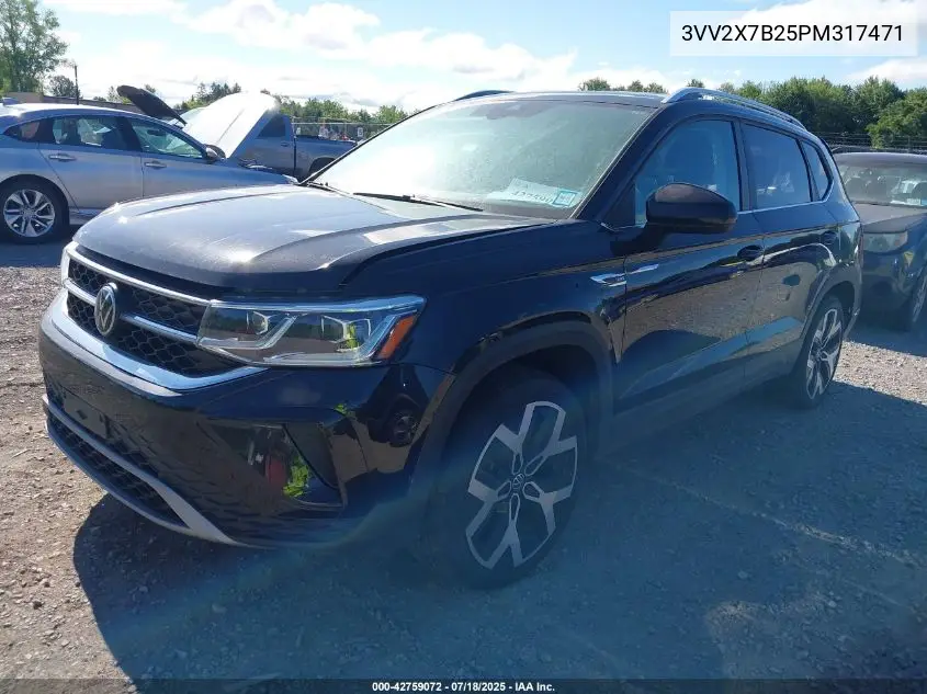 2023 Volkswagen Taos Sel VIN: 3VV2X7B25PM317471 Lot: 42759072