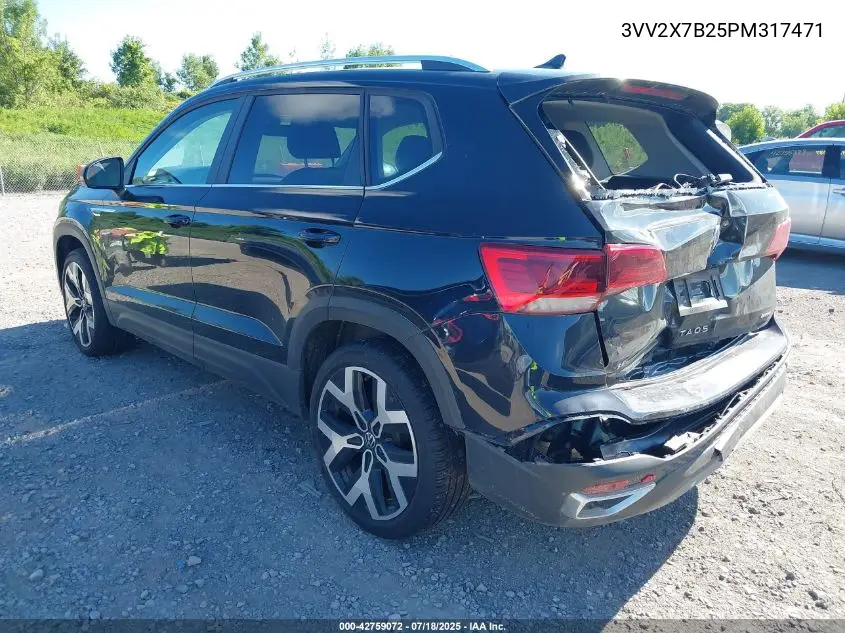 2023 Volkswagen Taos Sel VIN: 3VV2X7B25PM317471 Lot: 42759072