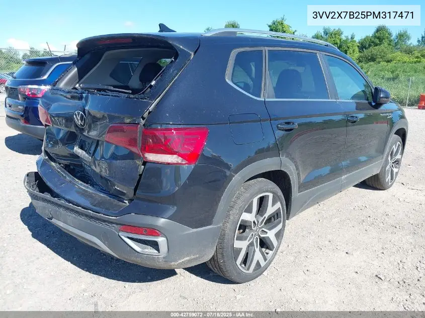 2023 Volkswagen Taos Sel VIN: 3VV2X7B25PM317471 Lot: 42759072