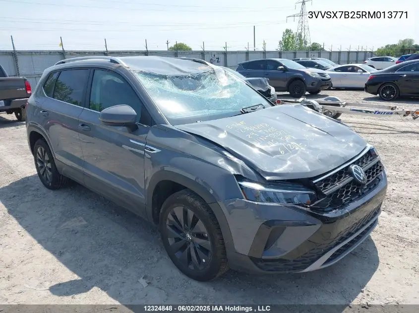 2024 Volkswagen Taos Se VIN: 3VVSX7B25RM013771 Lot: 12324848