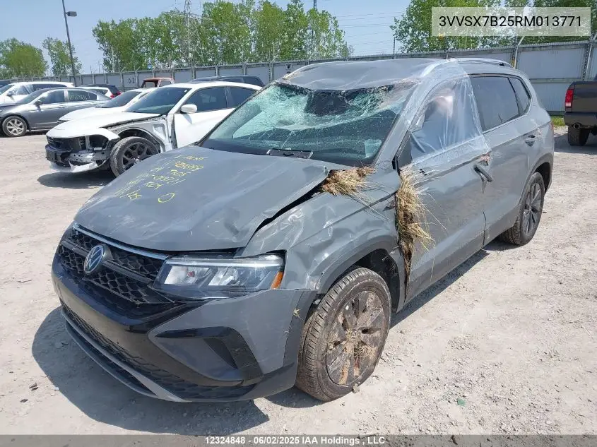 2024 Volkswagen Taos Se VIN: 3VVSX7B25RM013771 Lot: 12324848