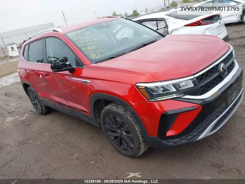2024 Volkswagen Taos Se VIN: 3VVSX7B28RM013795 Lot: 12326186