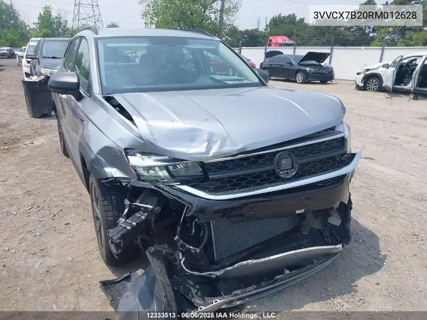 2024 Volkswagen Taos Trendline VIN: 3VVCX7B20RM012628 Lot: 12333513