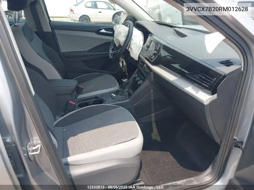2024 Volkswagen Taos Trendline VIN: 3VVCX7B20RM012628 Lot: 12333513