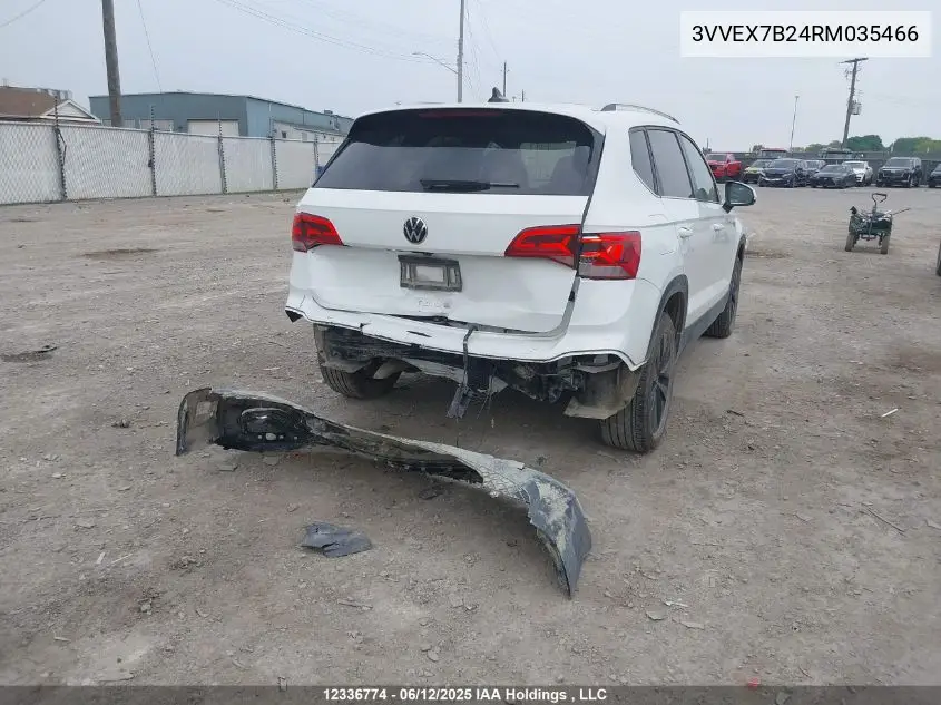 2024 Volkswagen Taos Se VIN: 3VVEX7B24RM035466 Lot: 12336774