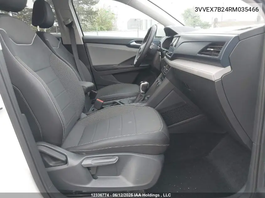 2024 Volkswagen Taos Se VIN: 3VVEX7B24RM035466 Lot: 12336774