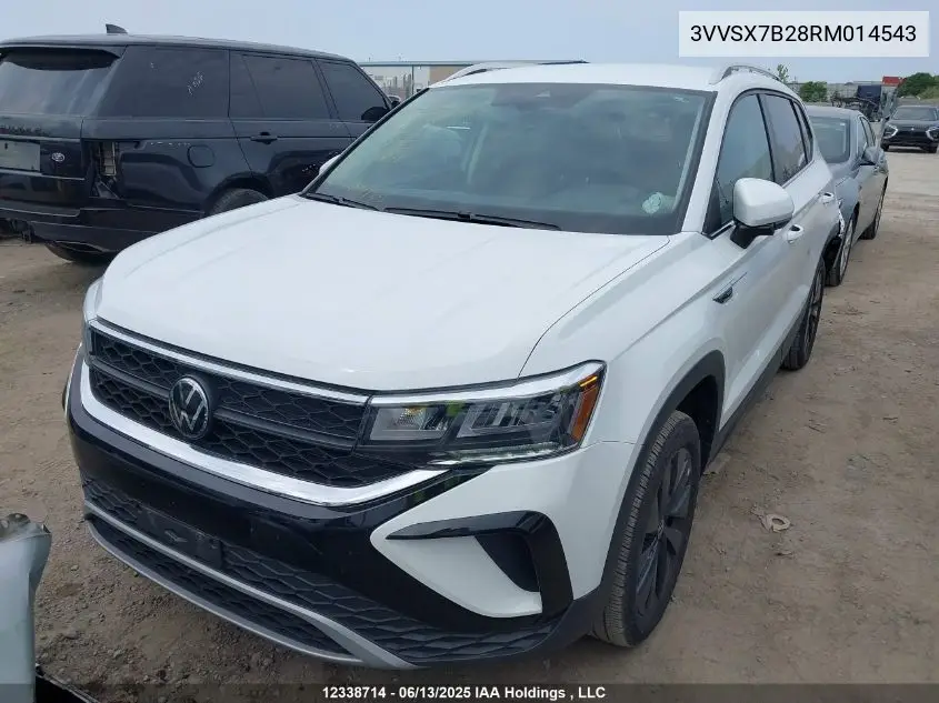 2024 Volkswagen Taos Se VIN: 3VVSX7B28RM014543 Lot: 12338714