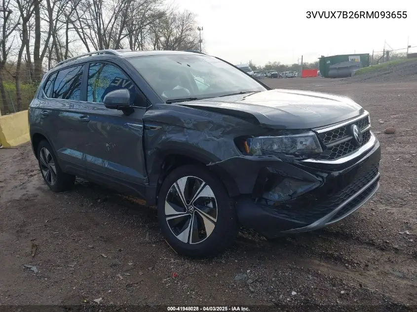 2024 Volkswagen Taos 1.5T Se VIN: 3VVUX7B26RM093655 Lot: 41948028