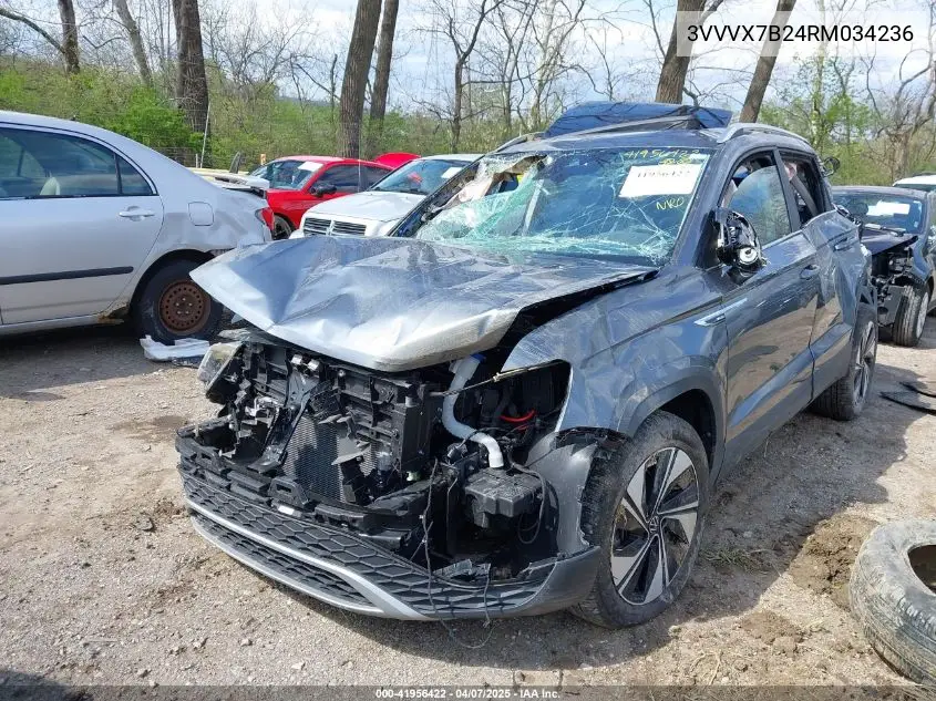 2024 Volkswagen Taos 1.5T Se VIN: 3VVVX7B24RM034236 Lot: 41956422