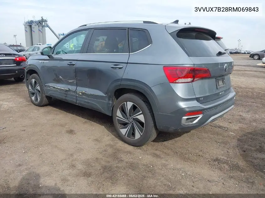 2024 Volkswagen Taos 1.5T Se VIN: 3VVUX7B28RM069843 Lot: 42155468