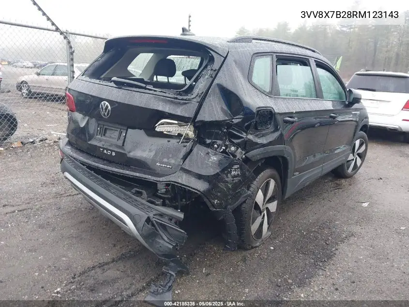 2024 Volkswagen Taos 1.5T S VIN: 3VV8X7B28RM123143 Lot: 42185336
