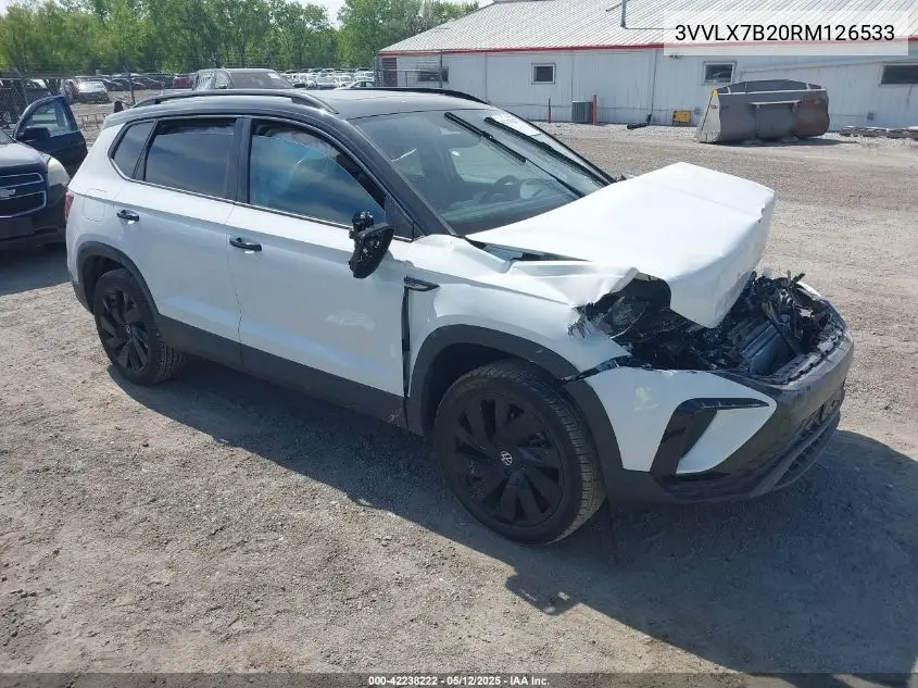 2024 Volkswagen Taos 1.5T Se Black VIN: 3VVLX7B20RM126533 Lot: 42238222