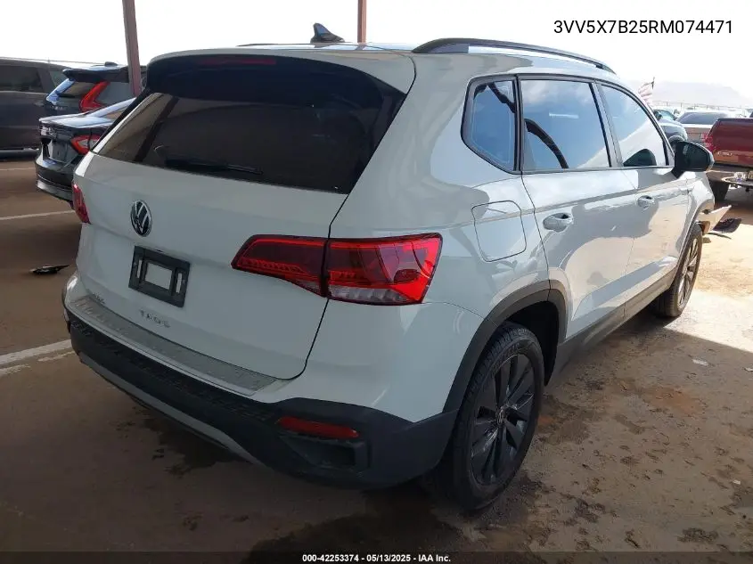 2024 Volkswagen Taos 1.5T S VIN: 3VV5X7B25RM074471 Lot: 42253374